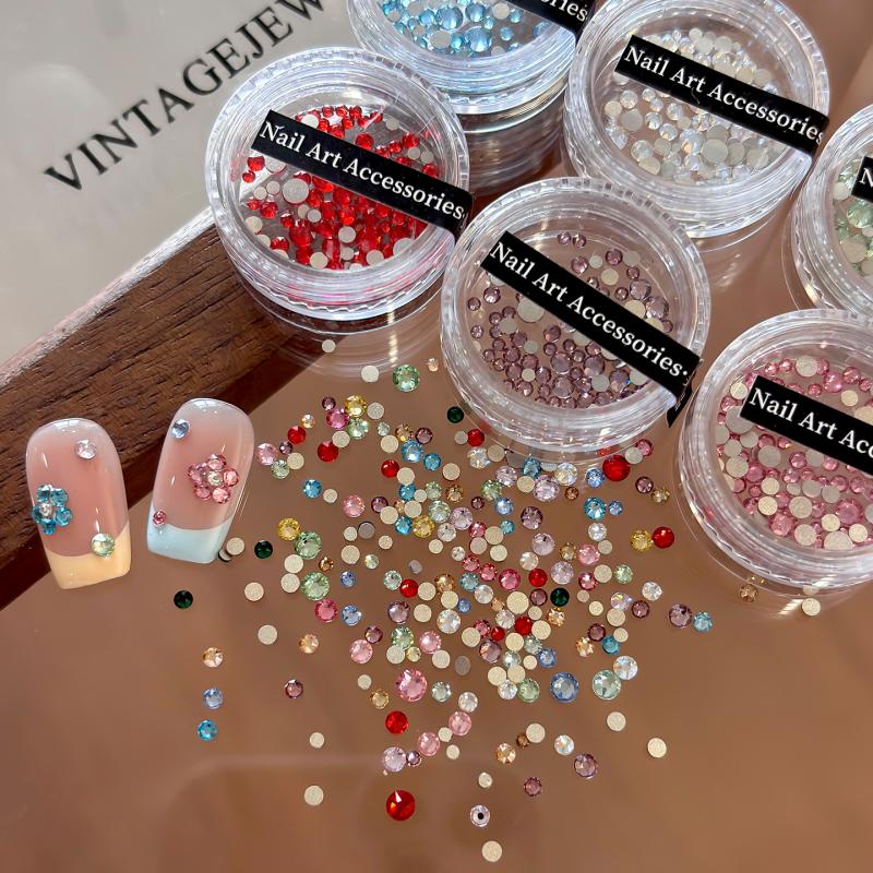100Pcs 1.5-3Mm Glass Crystal Non Hotfix Rhinestones Craft Supplie Flatback Glitter Stones Nail Art Decorations Diy Accessories