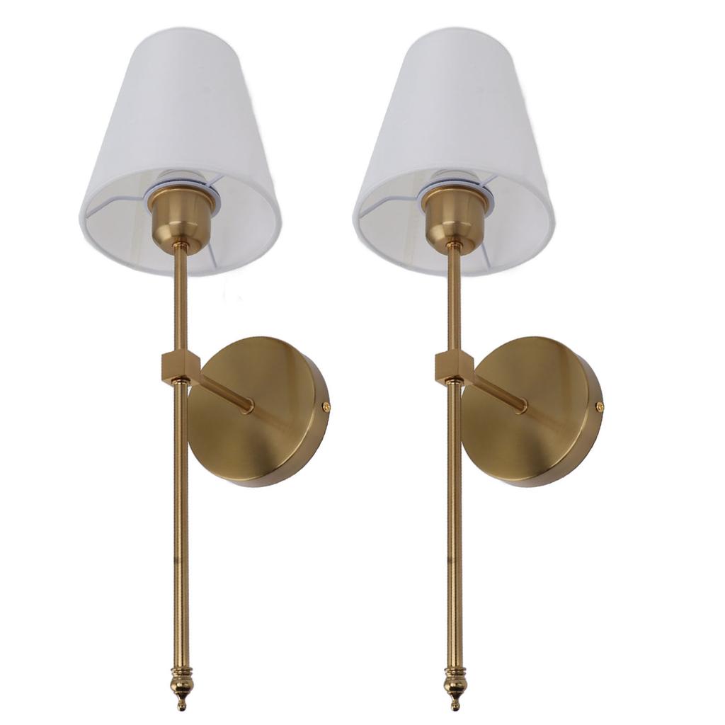 Wandleuchten Sets von 2 Festverdrahtete Badezimmer Waschtischleuchte mit weißem Lampenschirm E26 E27 Wand