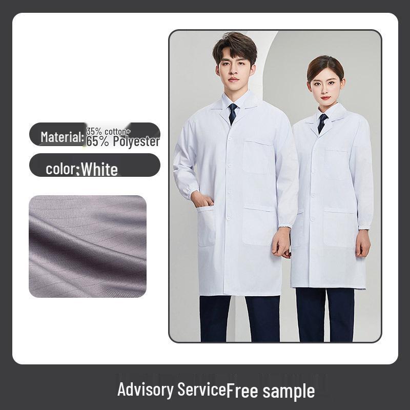 Men's Anti-Static Wear-Resistant Work Coat - Mid-Length, Thickened for Labor Protection