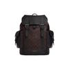 Hudson 30 Classic Monogram Coated Canvas And Leather Backpack Large Men Backpack Mahogany Black CR388-QBAE4