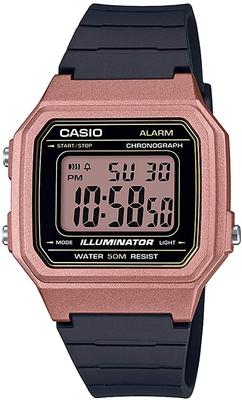 Relógio Casio Standard W-217HM-5A Barato Casio Digital Data Marrom Preto