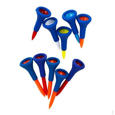 10 Pieces Soft Rubber Cushion Tees Golf Accessories Short and Medium