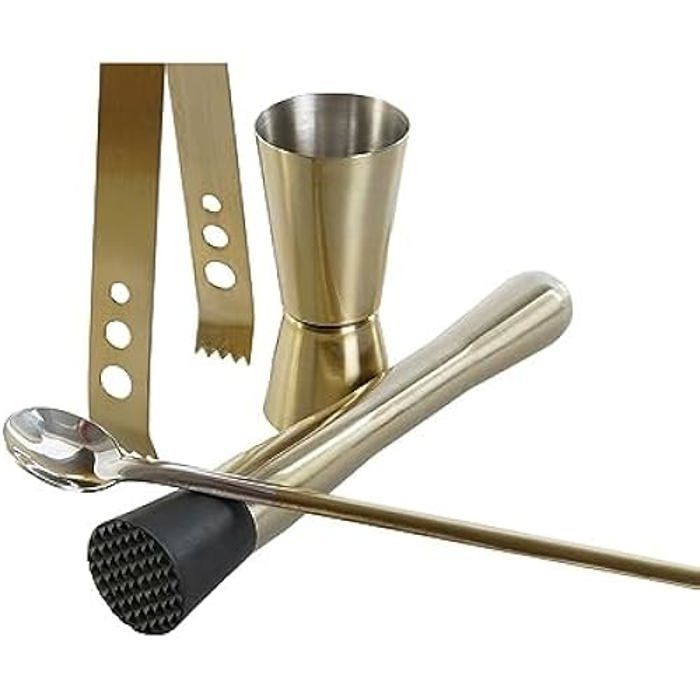 Ensemble de Cocktails - DKD Home Decor - Or - Acier Inoxydable - 8x8x21 cm