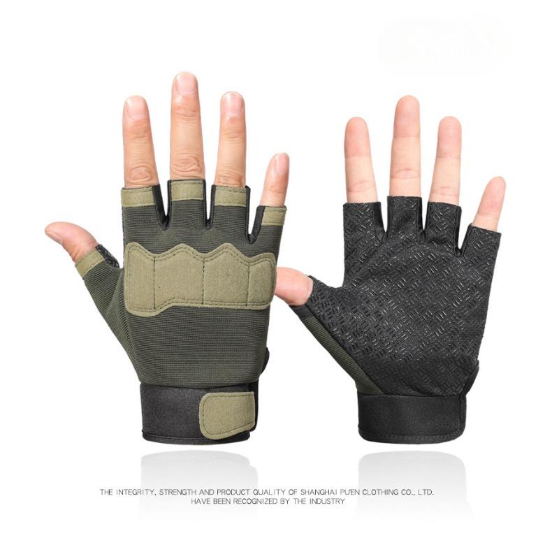 Tactical Half Finger Gloves for Men and Women Outdoor Anti Slip Field Cycling Rock Climbing Wear Resistant Fitness Equipment Training Gloves