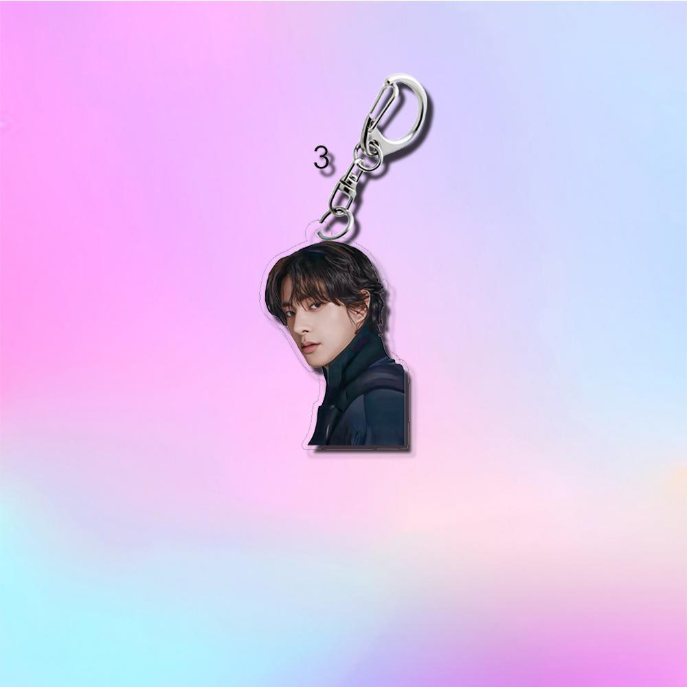 1pc ENHYPEN Kpop Acrylic Keychain Real Photo Member Figure, Jungwon Jay Jake Sunghoon Sunoo Ni-ki Half Body Portrait Keyring, Engene Fans Gift