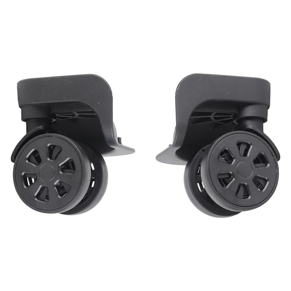 1 Pair Black Luggage Suitcase Caster Swivel Universal Wheel Nylon for Repair Replacement