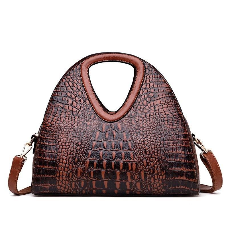 Trendy Large Capacity Women s Shoulder Bag With Chic Crocodile Print And Versatile Everyday Use жёлтый
