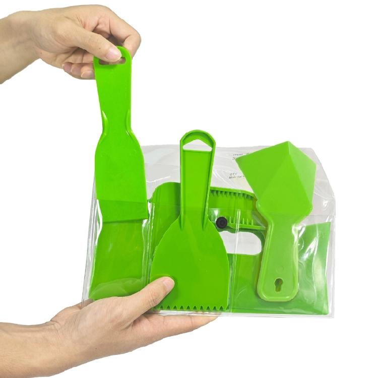 Multiple Size Plastic Putty Scraper Set 5Pieces Suitable For Home Improvement Efficient Spackling And Wallpapering Tasks