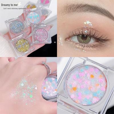 Pearlescent Glitter Eyeshadow Gel: Shimmering, Adhesive-Free, for Dance and Performance.