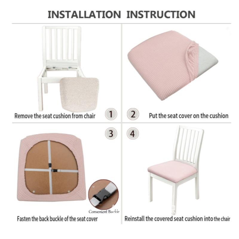 Dining Room Chair Seat Covers Removable Washable Elastic Cushion Covers For Upholstered Dining Chair