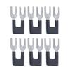 20Pcs Black Jumper Block Terminal Strip Red Copper Fork Type Terminal Strip for TB Series 15A 400V TB 1502