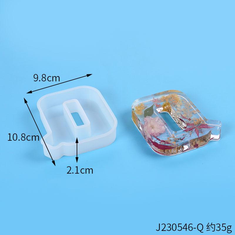 A-Z Alphabet Letter Shape Silicone Resin Casting Molds DIY Epoxy Resin Moulds
