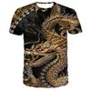 Summer Fashion Cool Chinese Dragon Graphic T Shirts For Men Trend Casual Handsome Street Printed Round Neck Short Sleeve Tops