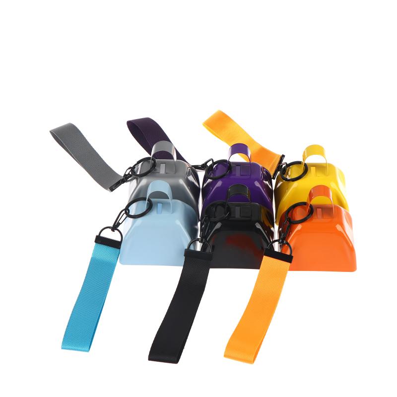 Loud Iron Cowbell with Wrist Rope for Effective Noise in Outdoor Races and Events
