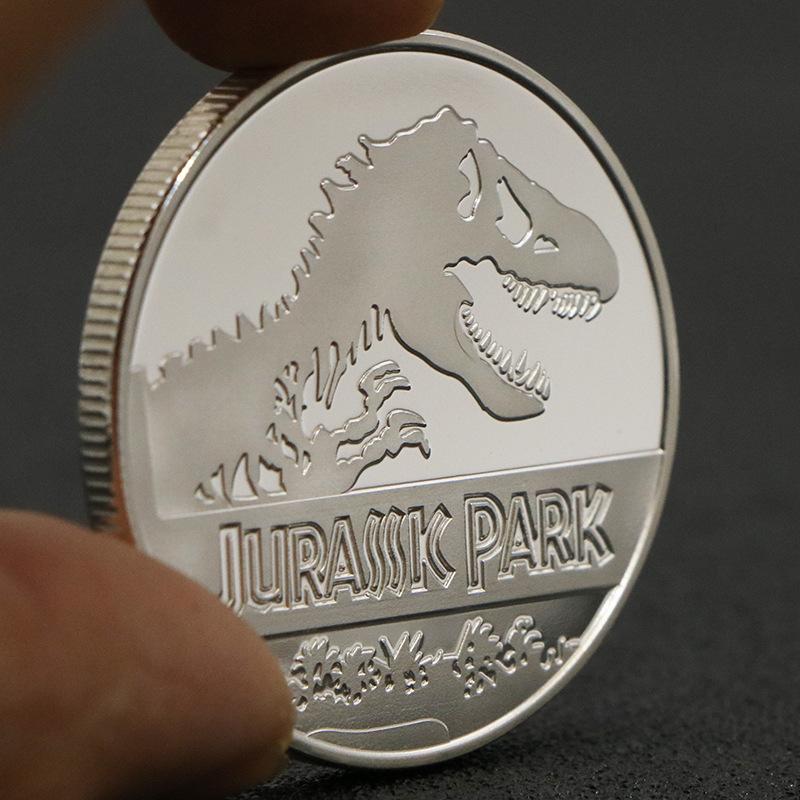Amerikansk Dinosauriemynt, Försilvrat Minnesmynt, Samla Tyrannosaurus Rex, Guldmynt, Tandfen, Kärleksmynt