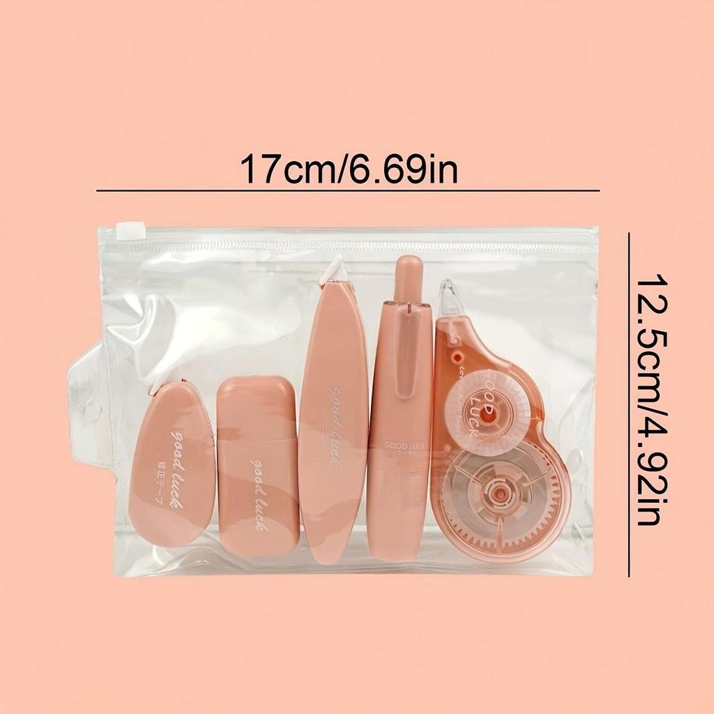 5pcs Correction Tapes Set Macaron Color Correcting Cleaning Tools for Students Office School Homework