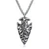 Wind Viking Nordic Necklace Triangular Compass Titanium Steel Chain Men'S Trendy Cool Jewelry
