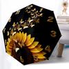 1pc Yin Yang Fish Combination pattern Sturdy 8-Bone Auto Umbrella, Bright Umbrella, Digital Printed, Foldable Umbrella for On-the-Go Outdoor Use