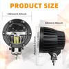 4-Inch Yellow & White 50W LED Dual Color Motorcycle/Car/Fog Headlight