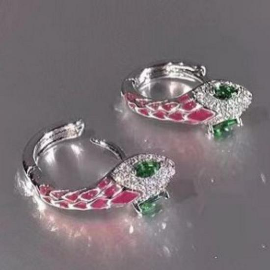 

Серьги Snake House Girl: Шикарные розовые серьги в форме змеи для женщин, воплощающие стиль милой и крутой горячей девчонки. Snake-shaped earrings розовый