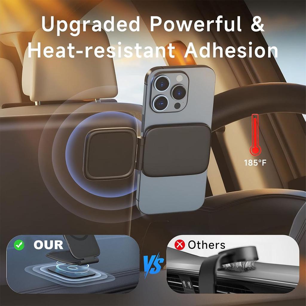 Magnetic Phone Holder for Car, MagSafe Car Mount with Dual Side Strong Magnets, Ultrathin Adjustable Cell Phone Holder, Car