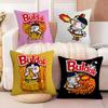 Anime B-Buldak RameSn Cushion Cover Soft Plush Fabric Double-Sided Printed Sofa Cushion Cover for All Seasons Home Decor Gift