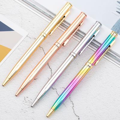 1 Piece Creative Multicolor Ballpoint Pen Business Metal Office Rotate Pens School Stationery Office Supplies