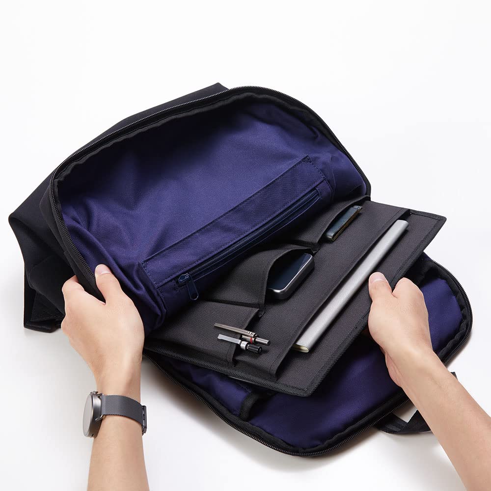 Kingjim Storage Stand Organizer Bag-in-Bag, Beige, New Basic SOZ200