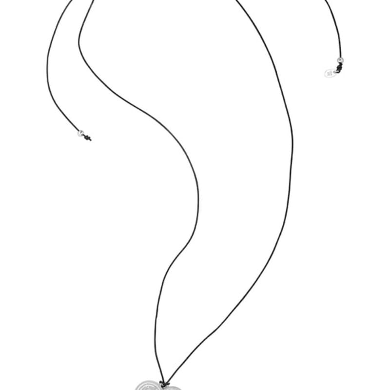 nff lettering heart leather necklace