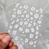 Pink Purple Aurora Shell Butterfly Nail Stickers Shiny Laser 3D Butterflies Nail Decals 8*10cm Adhesive Aurora Shell Butterfly N