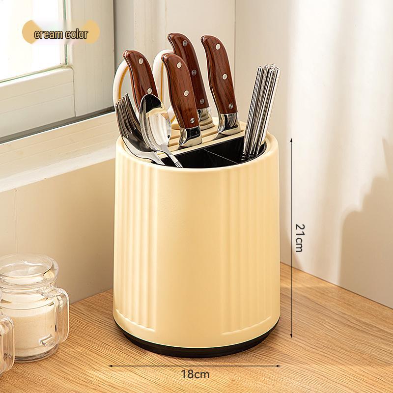 360° Rotating Minimalist Kitchen Knife and Utensil Holder