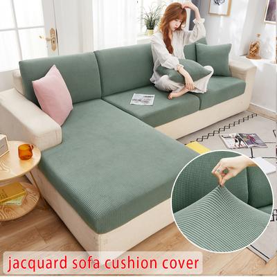 Housse de coussin de siège de canapé en Jacquard, tricot épais, protection en forme de L, housse de siège de fauteuil extensible, décoration de la maison