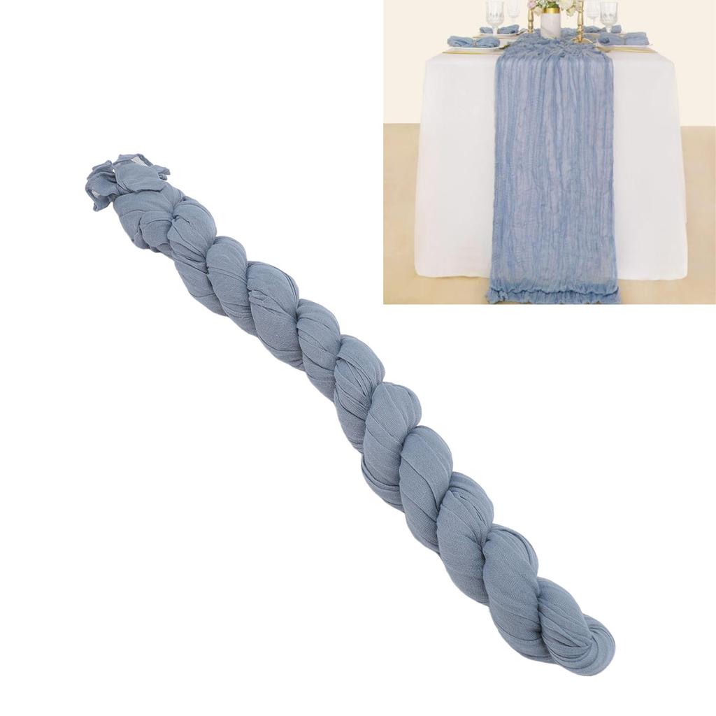 Cheese Cloth Table Runner 10ft Rustic Elegant Soft Romantic Gauze Table Runner for Wedding Birthday Party