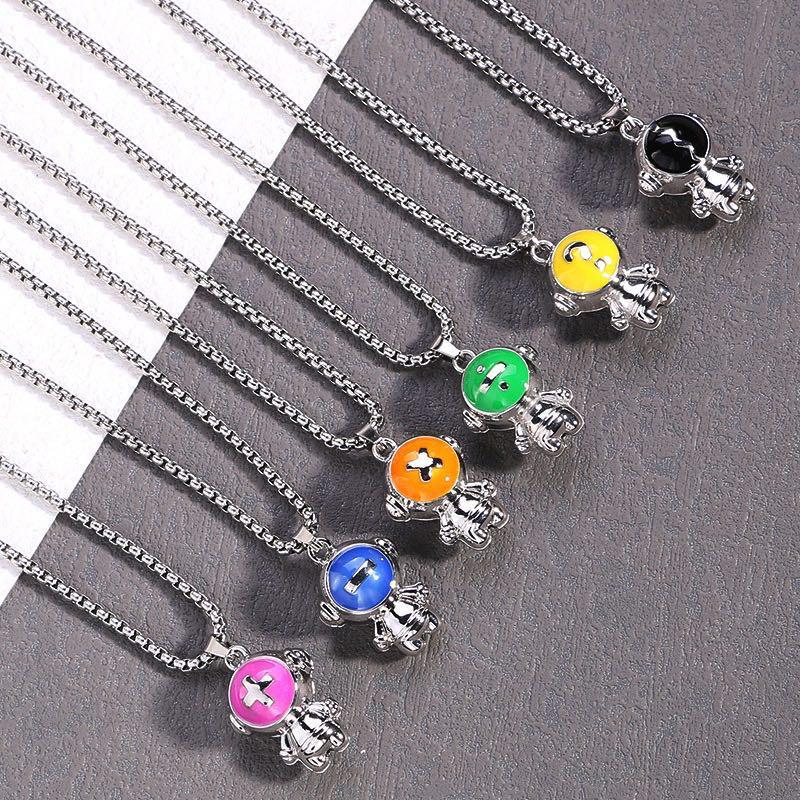 Astronaut Stainless Steel Necklace - Unisex Hip Hop Disco Chain