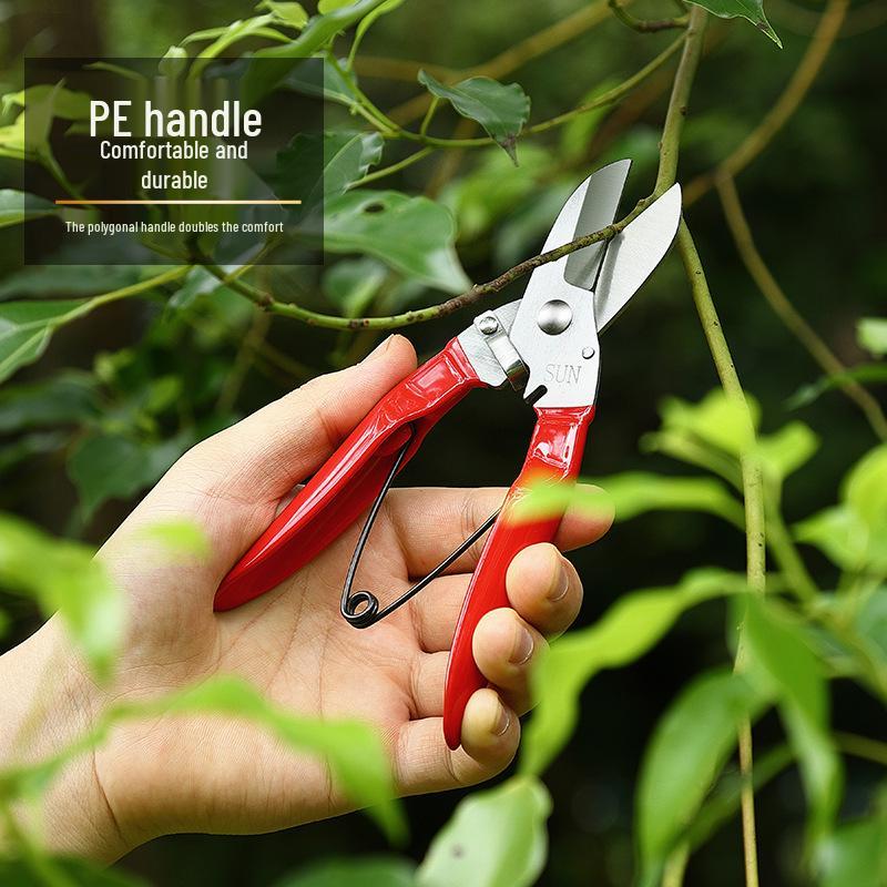 Labor-Saving Non-Slip Handle Stainless Steel Pruning Shears for Orchard and Garden