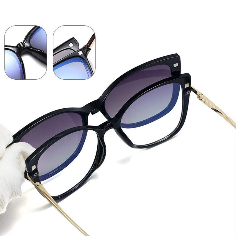 Vision Sunglasses Prescription Clip Myopia Driving Custom Made Stylish On Optical Original Magnetic In 2 1 Corrective Glasses TR90 Eyewear