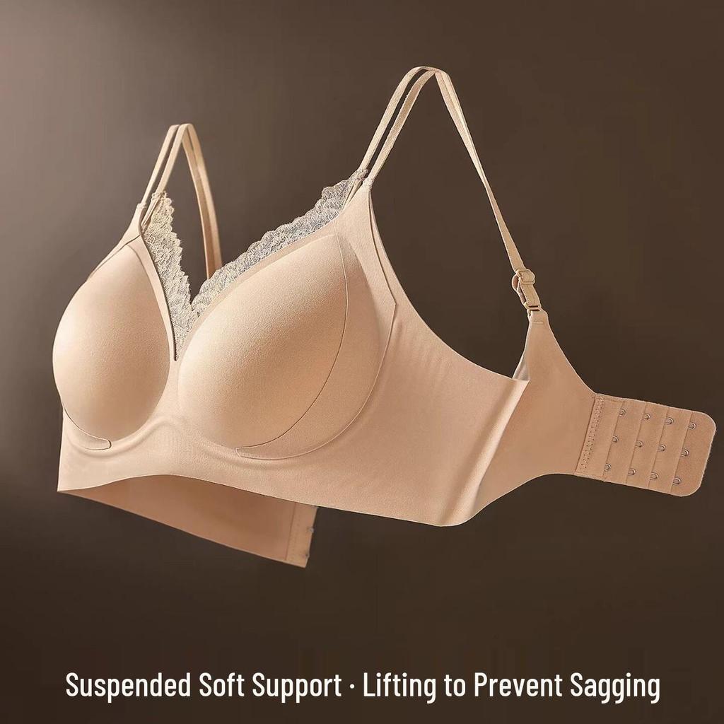 Seamless Lace Push-Up Bra for Small Busts - New 2026 Style, No Underwire, Side Support, Anti-Sagging