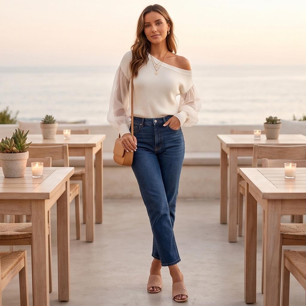 Pull décontracté tendance pour femme, couleur vive, à une épaule, manches longues, pour un usage quotidien