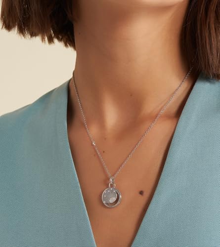 [Olivia Burton] Authorized Dealer - Women's Pendant Necklace 24100156 Signature Celestial Sun Silver Tone Pendant