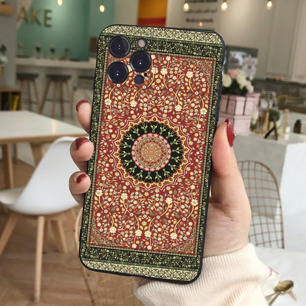 Persian Carpet Floral Pattern Phone Case For iPhone 15 14 11 12 13 Mini Pro XS Max Cover 6 7 8 Plus X XR SE 2020 Funda Shell