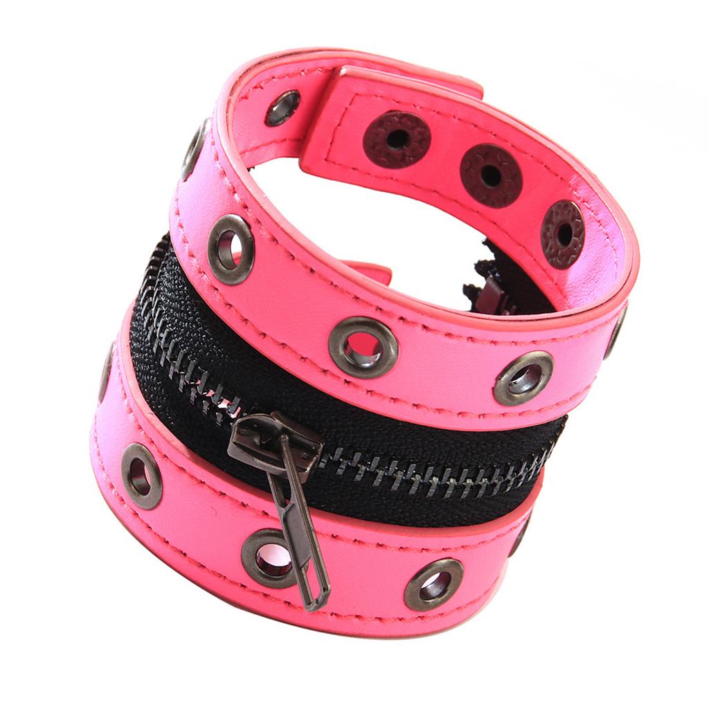 Bracciale Regolabile Stile Punk Rocker Catena in Ecopelle Per Outfit Edgy da Esterno Quotidiano