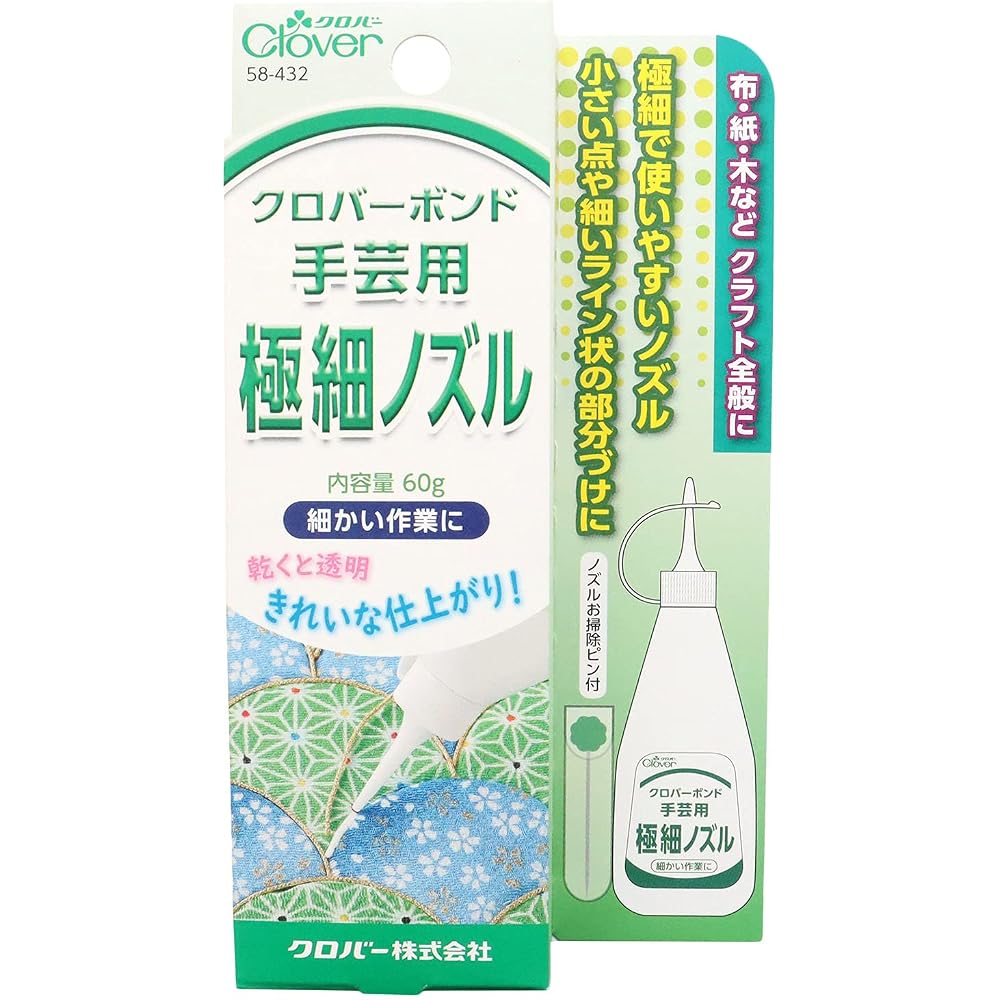 Clover (Clover) Bond Handicraft Ultra Fine Nozzle 60g CL58-432 Clear