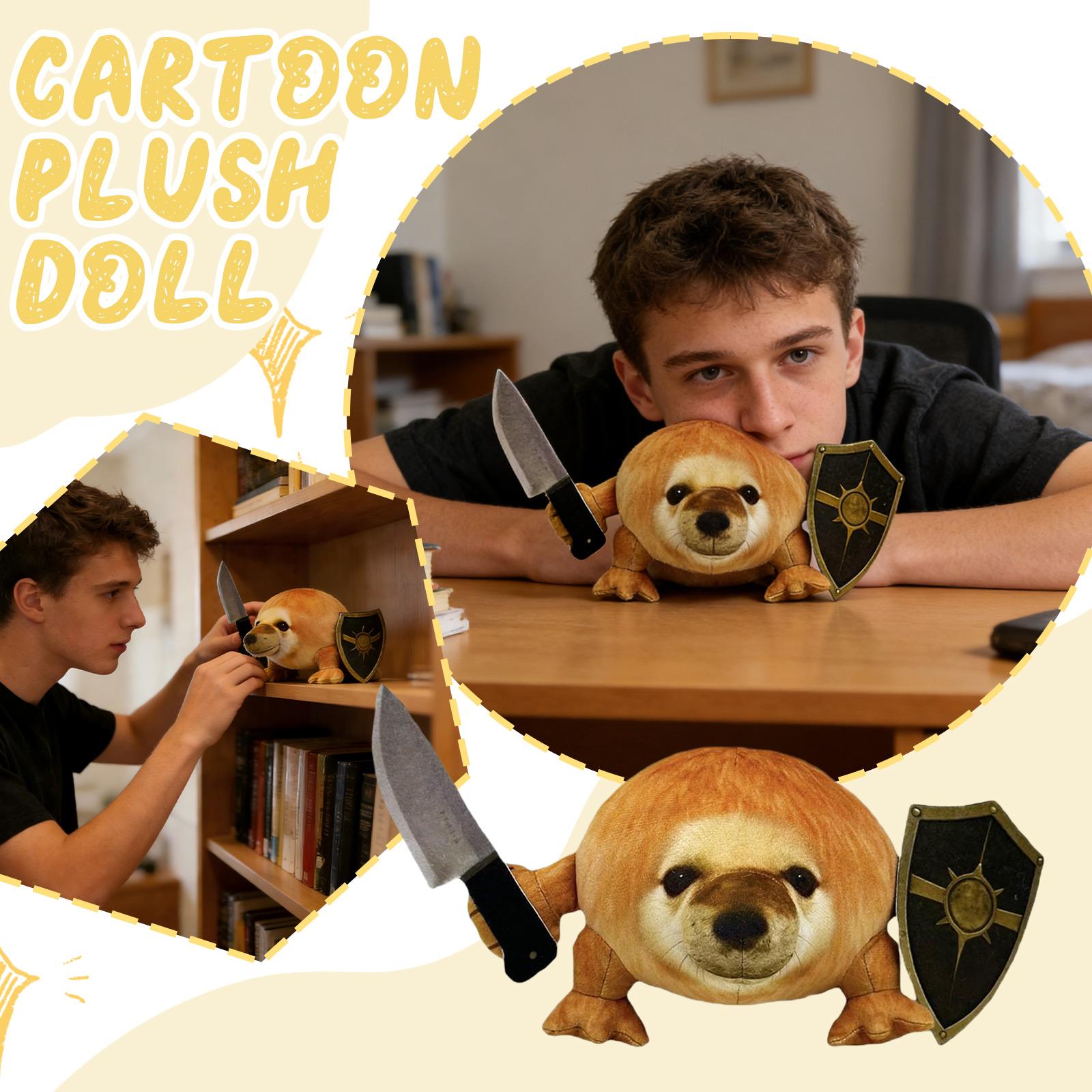 

Plush Doll, Toy Gift, Cartoon , Children s Rag Doll, Children s Gift Pillow one size коричневый