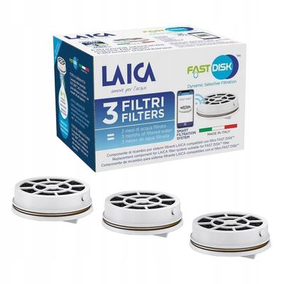 LAICA FAST DISK Wasserfilter 3 Stück. Filterkartuschen für Filterflaschen und Karaffen