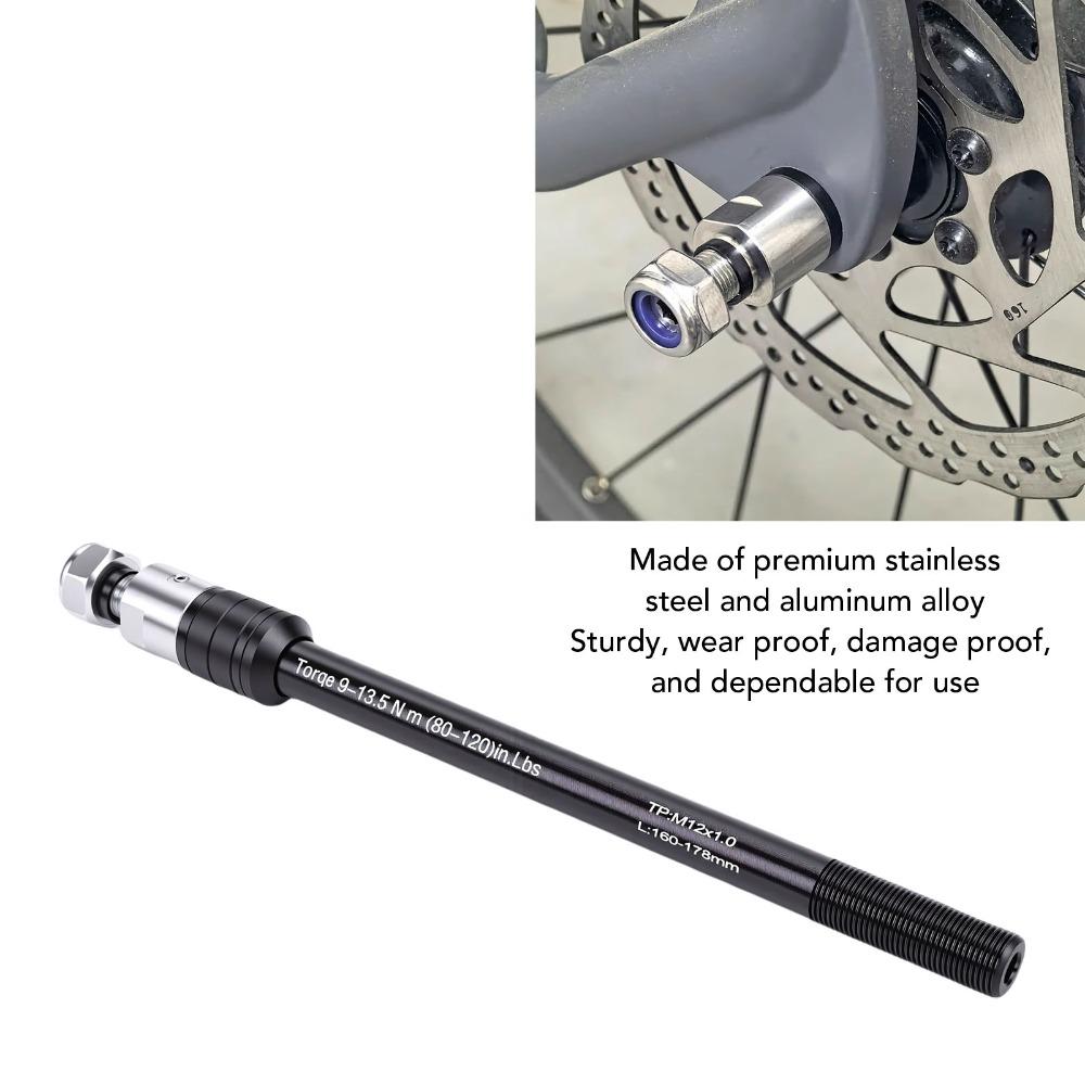 Adjustable Thru Axle Aluminum Alloy, Stainless Steel Bike Thru Axle Adapter Rear Axle Replacement