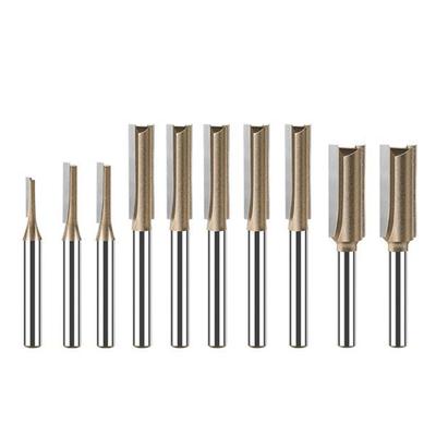 WOBLLMX Set of 6mm Shank Super Hard Straight Electric Trimmer CNC Engraving Machine Woodworking Cutting Woodworking Cutting Tools 10-Piece Bits, Bits,