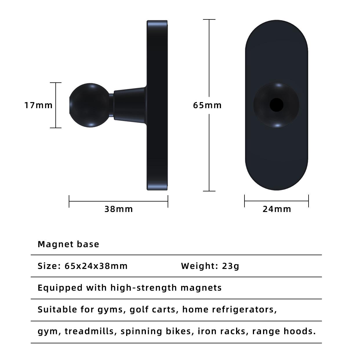 

Magnetic Phone Holder for Golf Cart and Gym - Suction Cup & Iron Frame