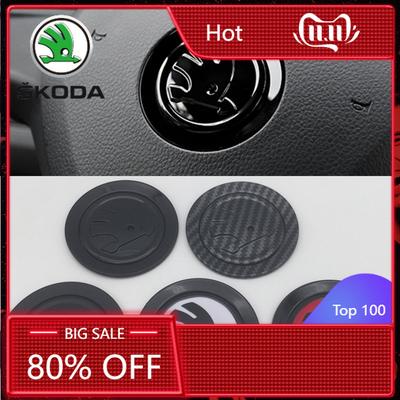 Car Sticker 2025 New 1pcs 3D for SKODA 47mm 62mm Car Emblem Steering Wheel Center Badge Sticker Decal Styling Auto Accessories F
