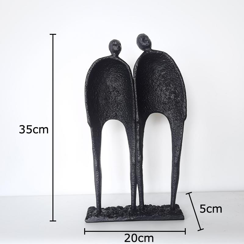 

Minimalist Two Person Statue Desk Decoration Abstract Artwork Ornaments Creative Characters Metal Sculpture Room Aesthetic Decor чёрный