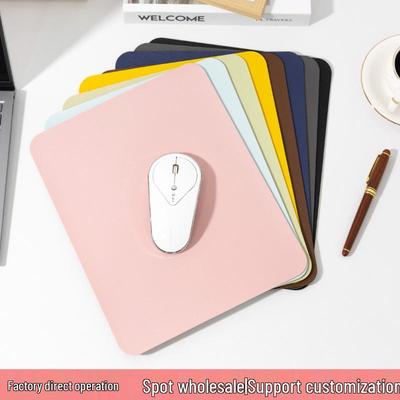 Einfarbiges Leder-Mauspad - Klein, Anpassbar für Büro, Laptop & Gaming